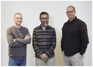 Left to right: Andy Lee (Director Operations, Mabbett), Omar Khalid (Group Health & Safety Manager, Mabbett), and Derek McNab (Managing Director, Mabbett)